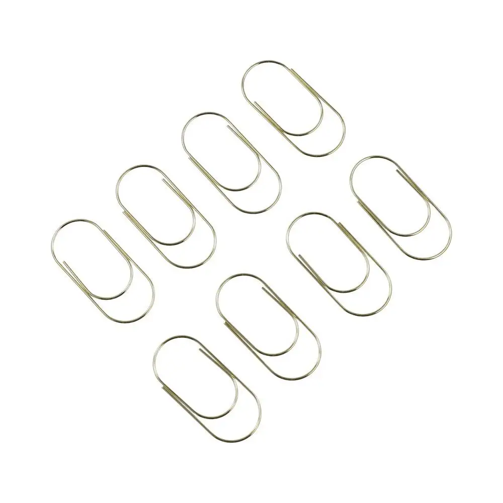 10pcs Stationery Large Wide Paper Clips 50mm Simple Large Size Paper Clips Rose Gold Durable Kawaii Photo Paper Clip Student