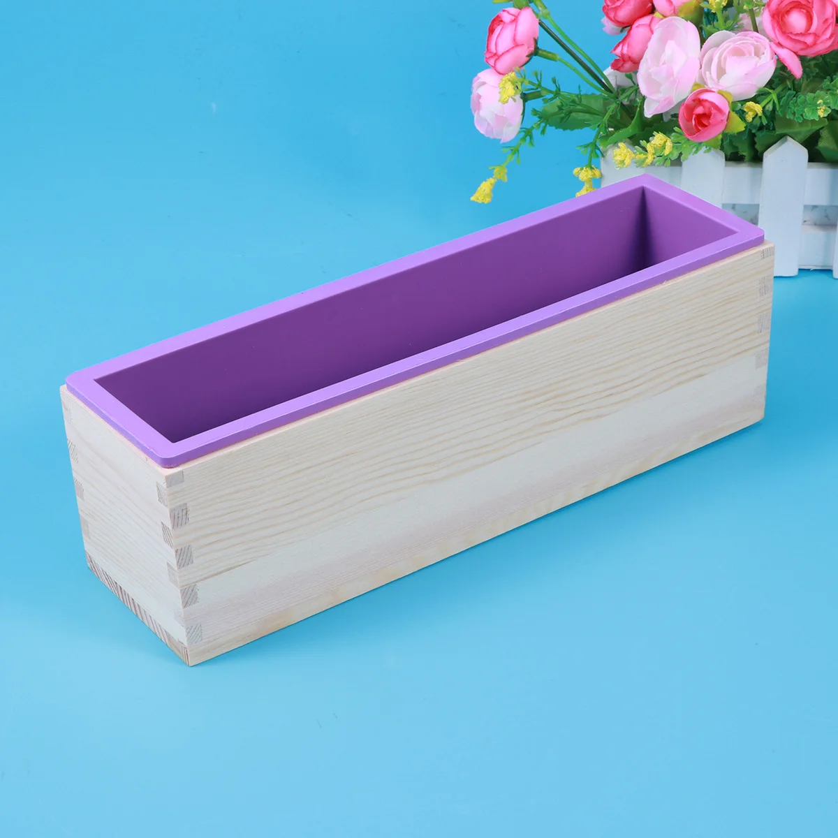 

Purple Soap Mold Molds for Making Manual Safe Bamboo Silicon Handmade Non-toxic