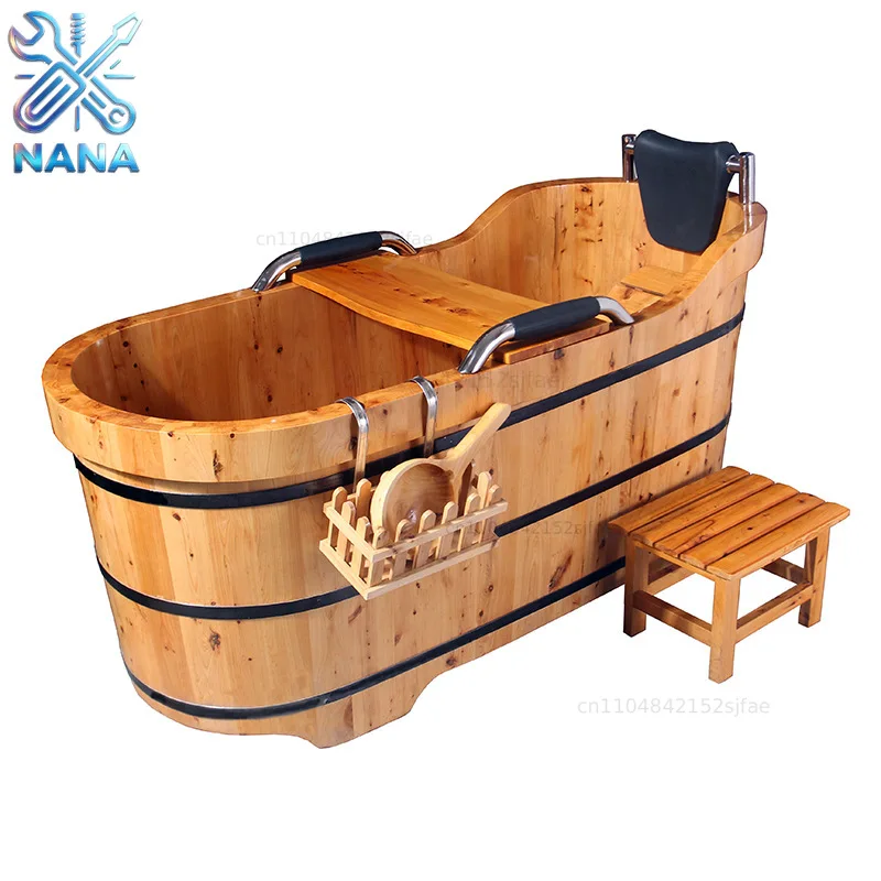Bucket Household Bath Thickened Adult Solid Wood Bucket Wooden Barrel Bath Bucket