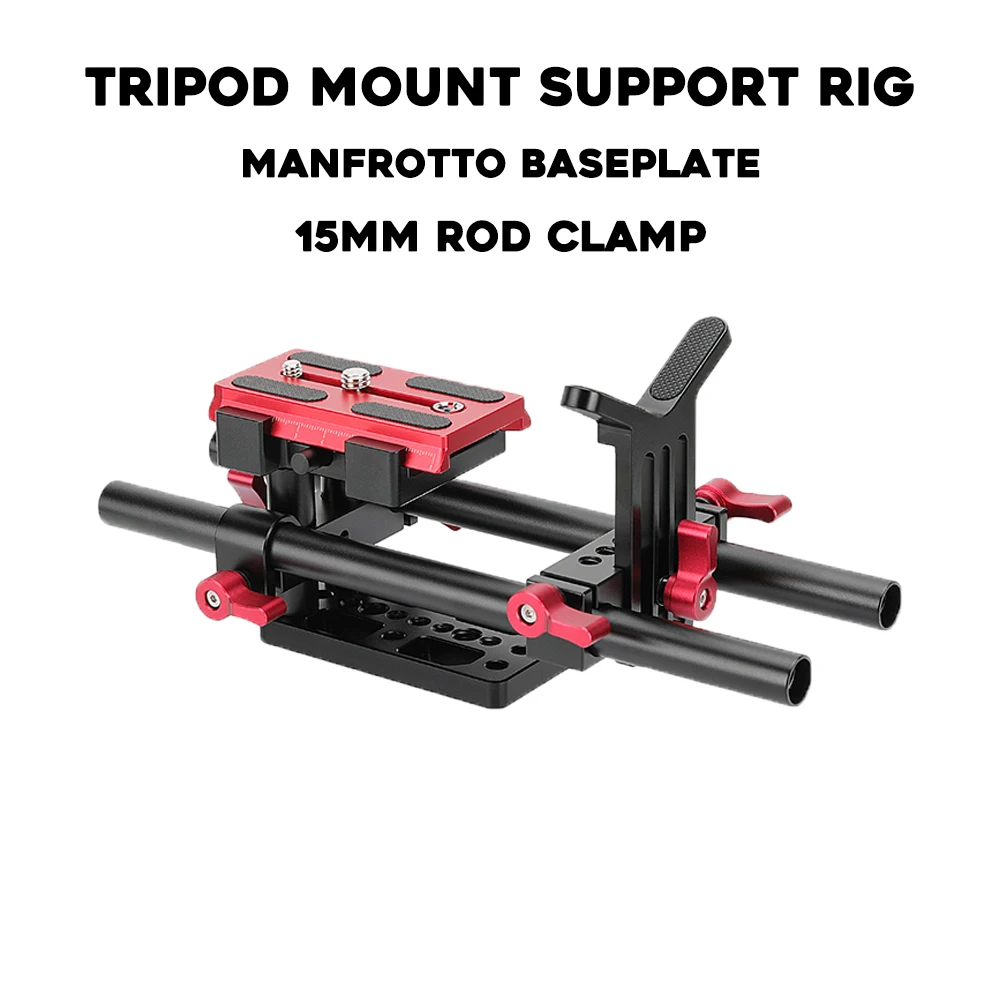 HDRIG Universal Tripod Mount Support Rig With Manfrotto Quick Release Baseplate & Y Lens Support For DSLR Cameras