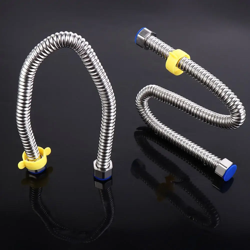 High-temperature Resistant 304 Stainless Steel Hose Explosion-proof with Wrench Corrugated Pipes 304 Stainless Steel Thickened