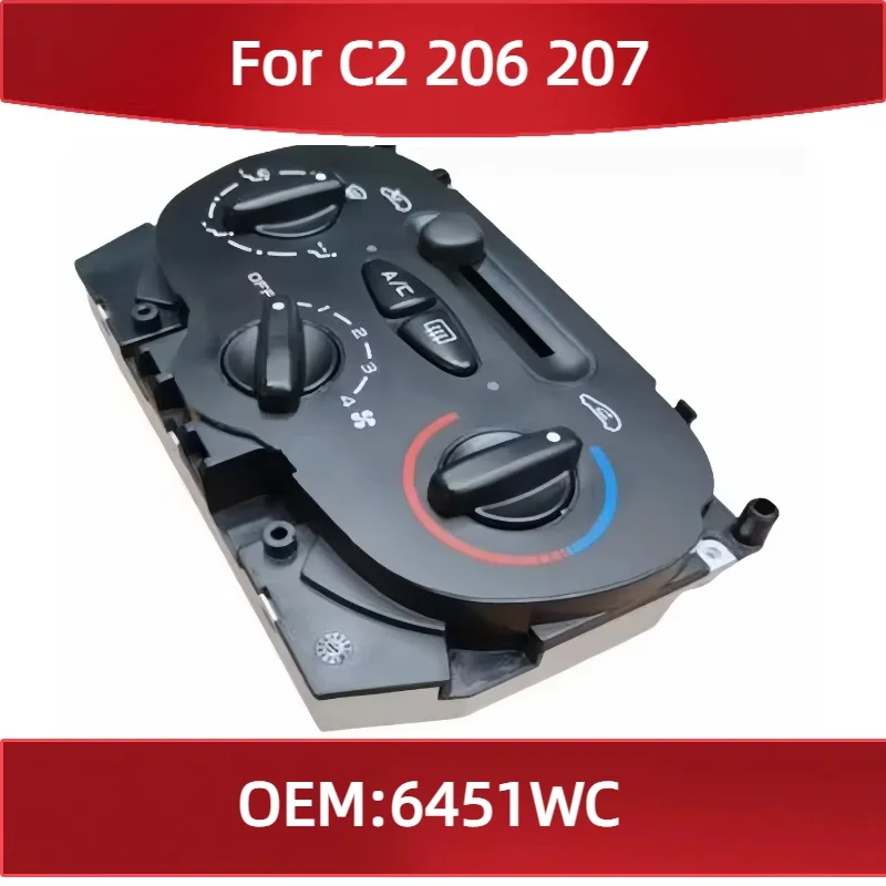 

6451WC для Peugeot 206 207 Citroen C2 управление нагревателем, контроллер кондиционера, ручная панель управления шестерней, регулятор