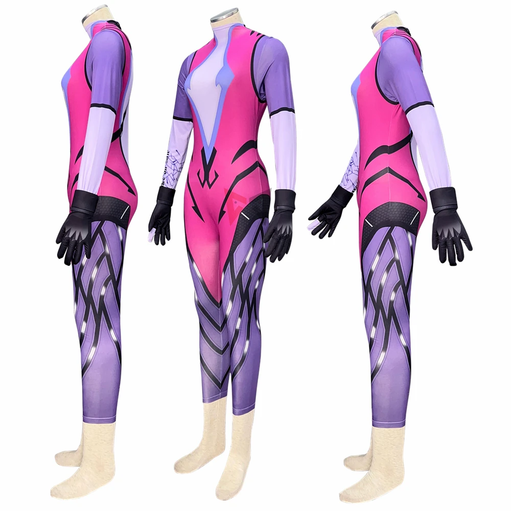 New Widowmaker Cosplay Costume Jumpsuit Helmet Wig As Choose For Girl Plus Size