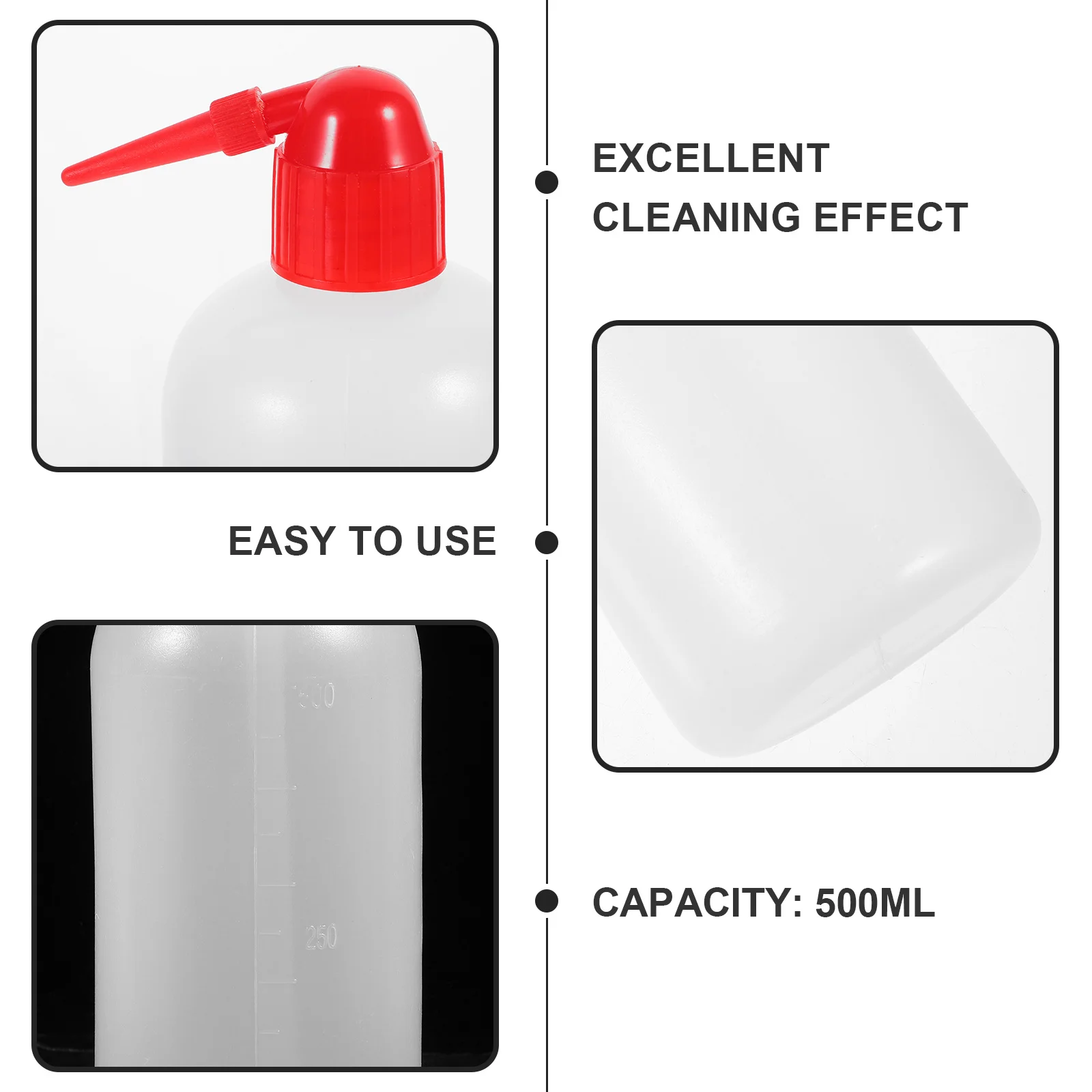 

2 Pcs Small Mouth Bottle Plastic Wide Bottles for Liquids PE Clear Water Squeeze Narrow