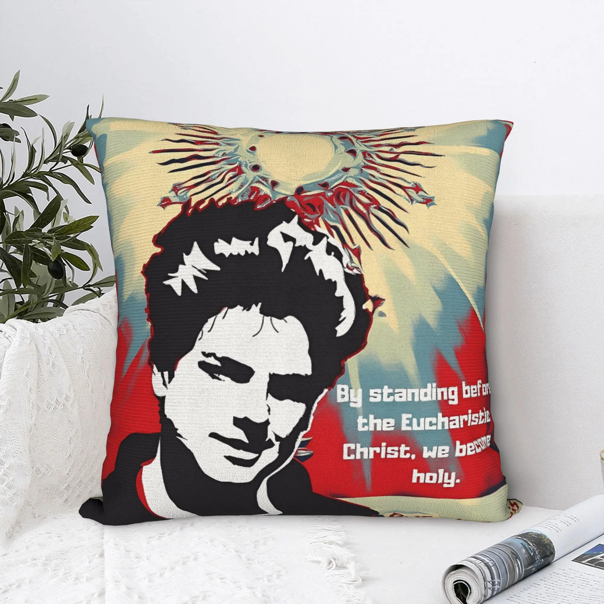 Saint Carlo Acutis Santo Carlo Acutis Pillow Case  Retro Trendy Pillow Cover Design Pillowcases For Wedding Party Home Decor