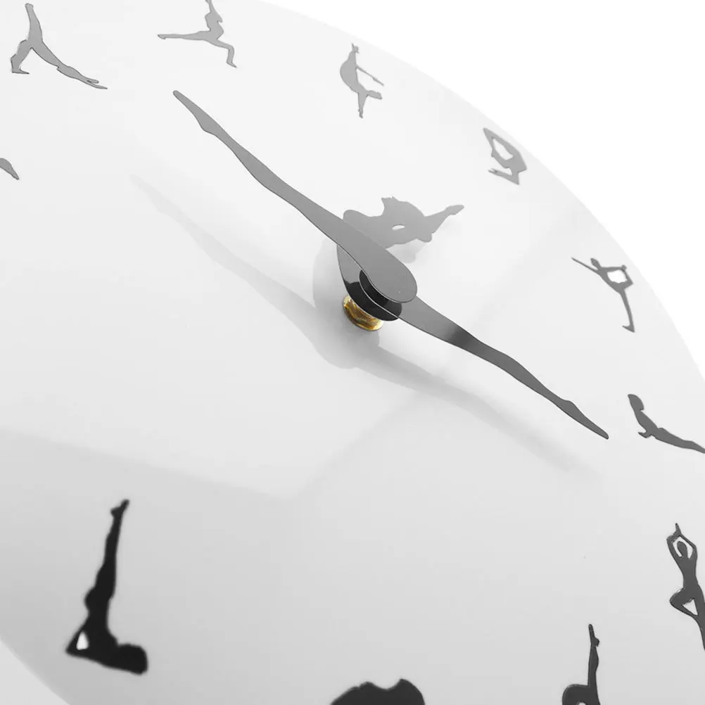 

1Pcs Silent Wall Clock Creative Yoga Mute Hanging Decoration for Home Bedroom Office Wall Decor