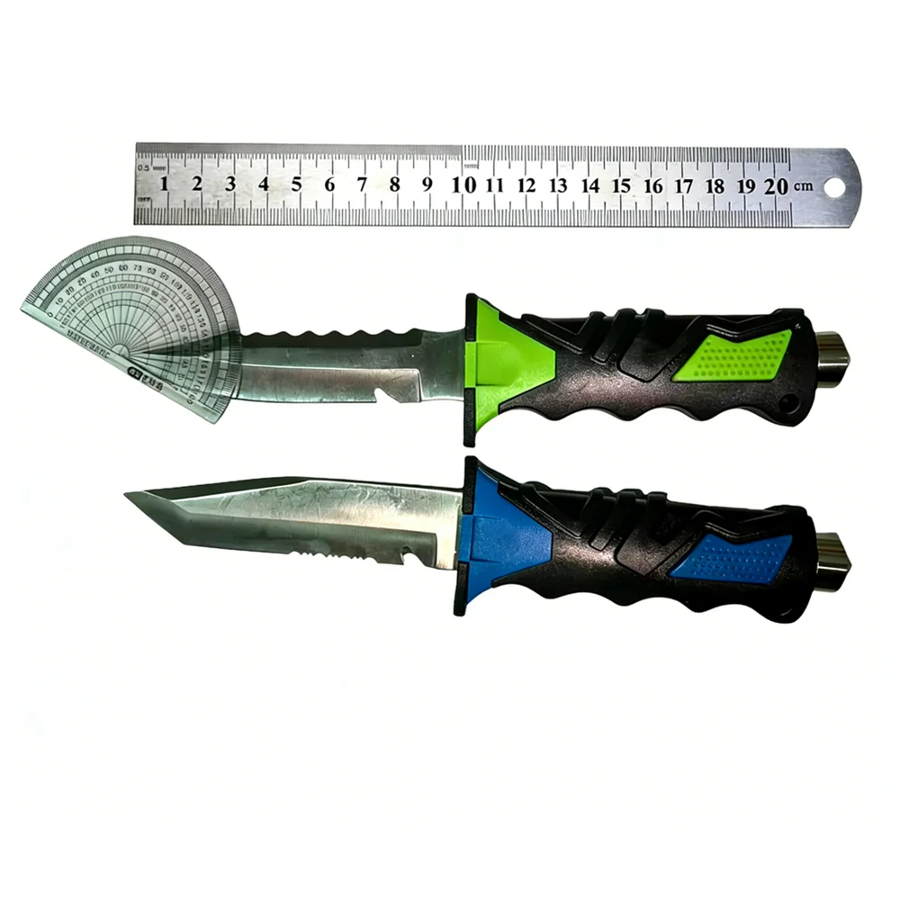 3 Type Fire Brigade Rescue Diving Knife, Leg Strap Rope Net Cutter with Glass Breaker Pommel, Outdoor Fishing Hunting Gear view 6