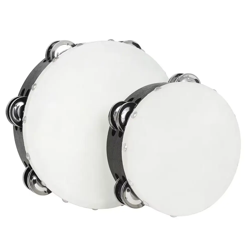 

2 шт. бубен 6/8 дюймов деревянный ручной колокольчик ручной бубен ударный инструмент инструменты музыкальные инструменты Orff