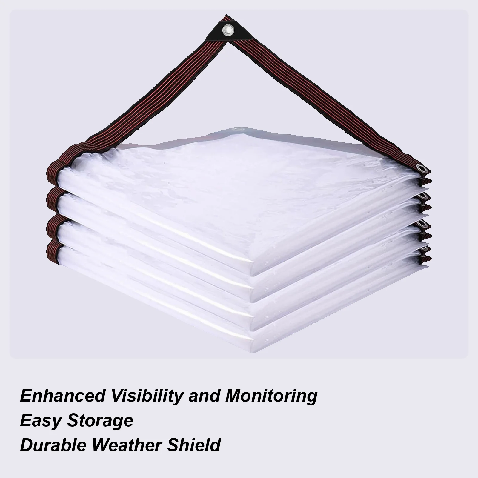 

Heavy Duty Tarps Waterproof 7x20ft Clear Rain Sun Cover Windproof Plant Cage For Outdoor Beach Picnic Camping Tent Backpacking