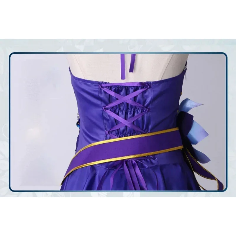 لعبة جديدة Azur Lane أزياء تنكرية لامعة لا تنتهي أبدًا اجتماع الشاي الأزرق فساتين كاملة أزياء الهالوين كرنفال مصنوعة حسب الطلب