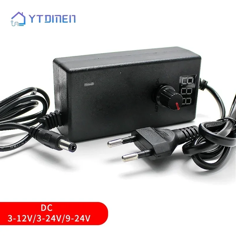 AC DC 3V 5V 9V 12V 24V Adjustable Power Supply Source 1A 2A 3V 12V 24V Switching Power Supply AC-DC with Display Screen Adapter