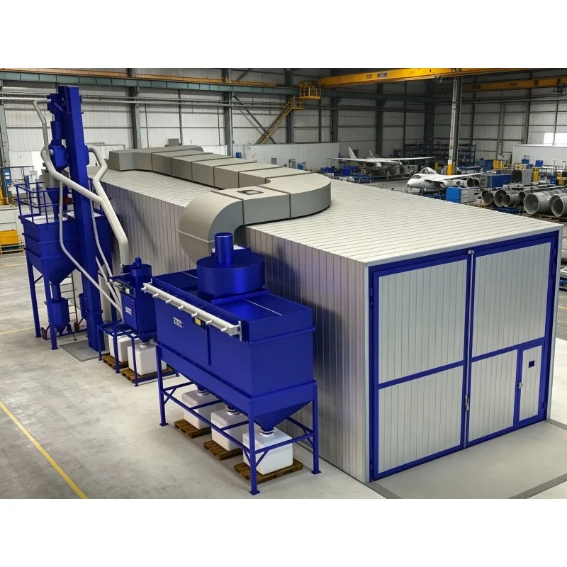 Heavy Duty Sand Blasting Room Booth Industrial Grade Automatic Recovery Ventilation - Professional Sandblast Cabinet System