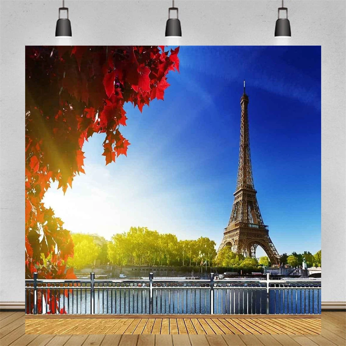 Distant Tower Photography Backdrop Outdoor Architectural Theme Background Decoration Banner Poster