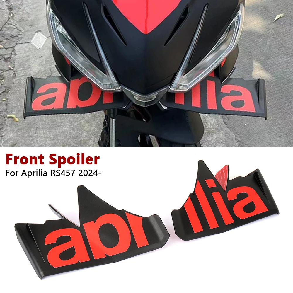 

For Aprilia RS 457 RS457 rs457 2024 Motorcycle Accessories Parts Logo ABS Front Fairing Winglets Aerodynamic Guard Spoiler Kit