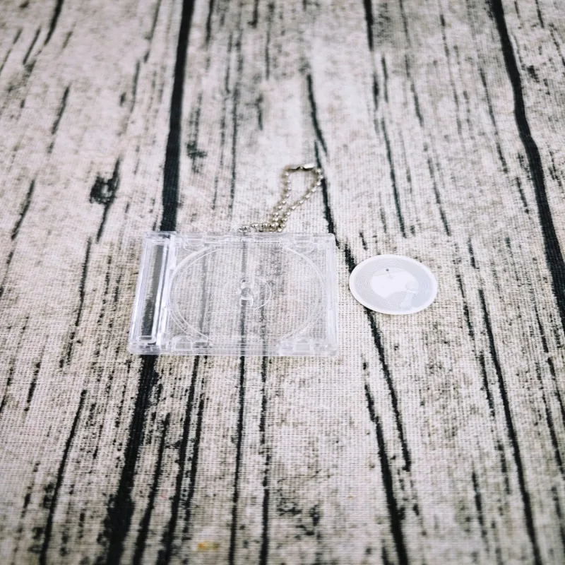 NFC 스마트 백팩 클립이 포함된 미니 CD 박스 DIY 키체인 - 음악 애호가 및 축제 장식을 위한 창의적인 선물