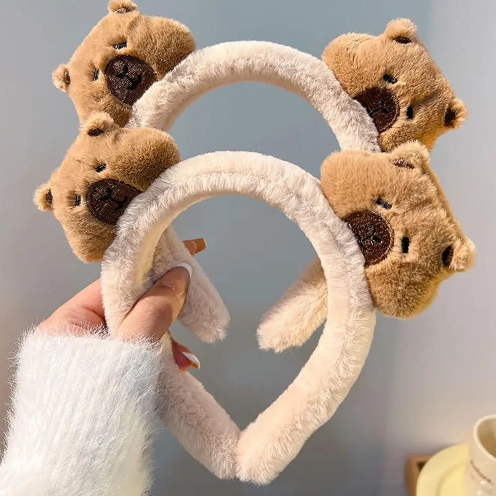 

Cute High Skull Top Capybara Hair Bands Wash Face Capybara Headband Funny Soft Water Dolphin Hair Hoop Hair Accessories