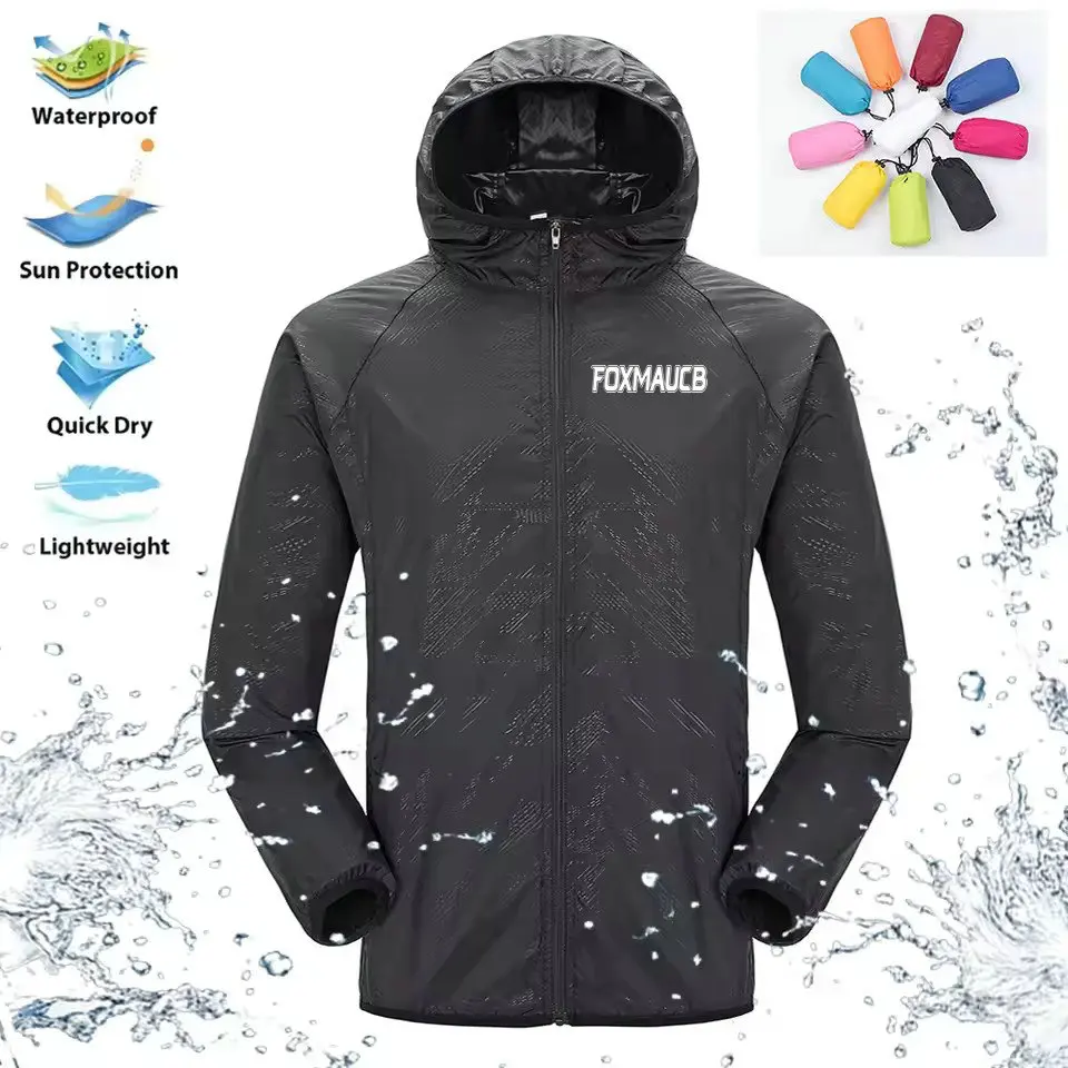 

New FOXMAUCB Camping Hiking Jacket Men's Sun Protection Mountain Bike Windbreaker Mtb Bicycle Raincoat Coupe Vent Cyclisme Homme