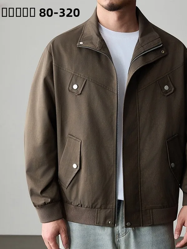 

plus Size Men's Jaet Large Collar Loose Fit Autumn Winter Outerwear Casual Sle Big Size irt 300 Pou Extra Large