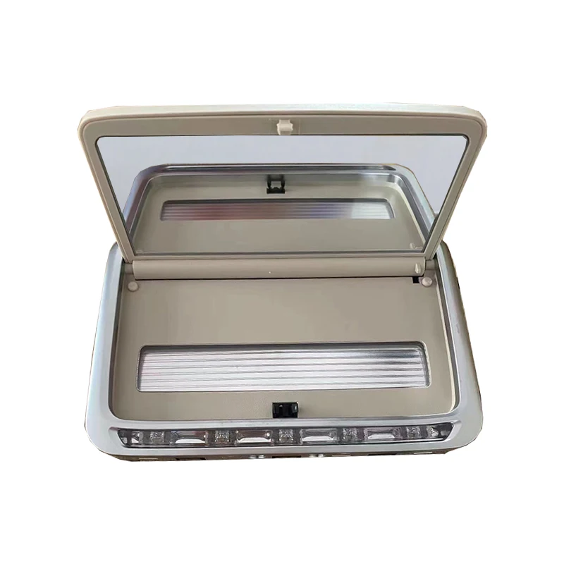 Commercial Vehicle Installation Paste Car Shatterproof Stainless Steel Tape LED Makeup Mirror