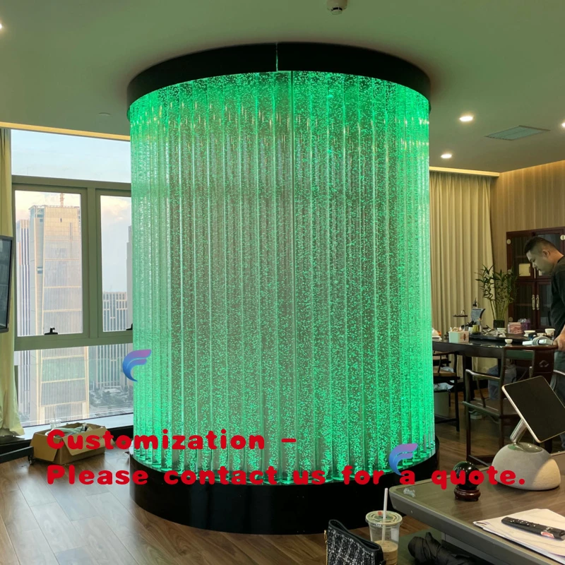 custom.Acrylic LED Bubble Column Custom Lobby Pillar Decoration Solution Coastal Design Durable Office Home Decor