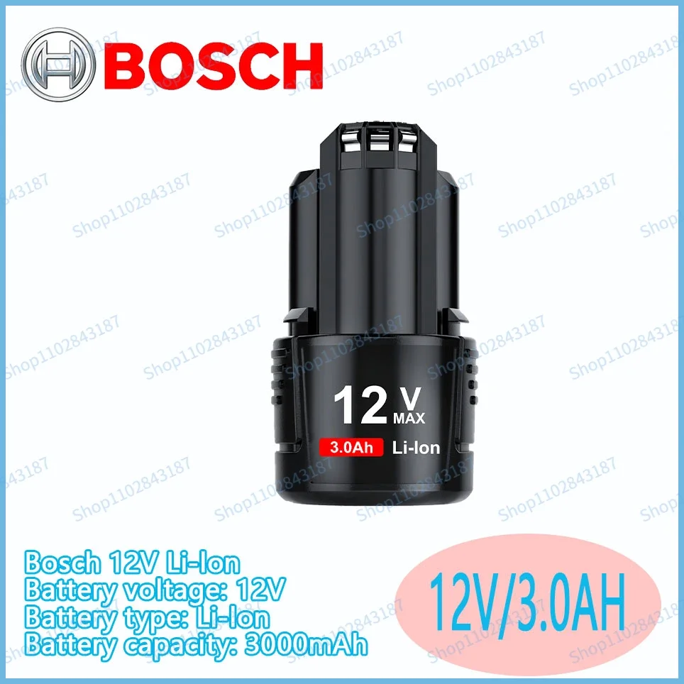 

BOSCH 12V 3.0Ah Battery for Bosch BAT411A BAT412A BAT413A BAT414 BAT420 2607336013 26073360 Cordless Tool