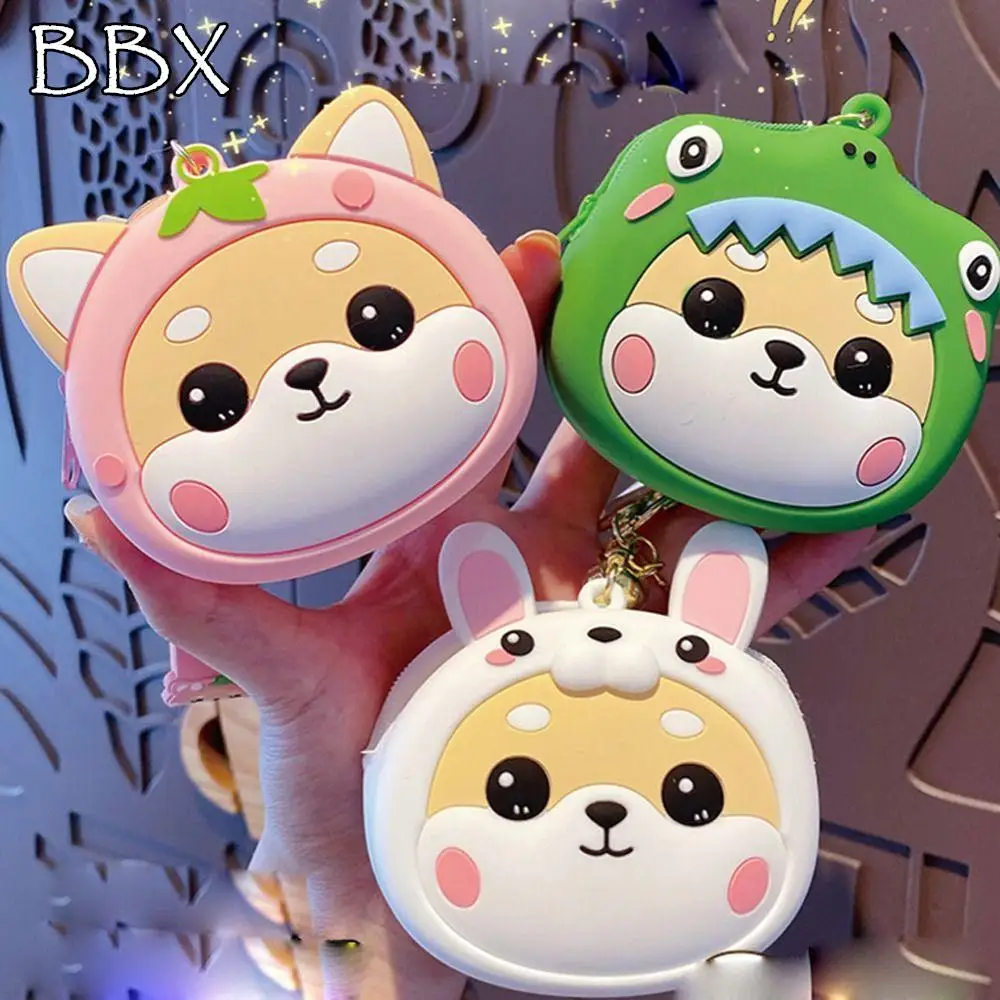 

Pendant Key Chain Bag Charm Key Ring Zipper Change Purse Shiba Inu Dog Keychain Purse With Keychain Coin Purse Keychain