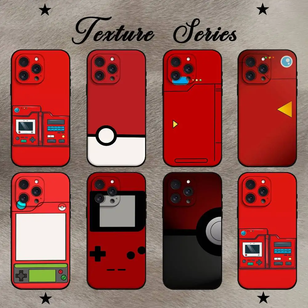 Capa de Celular Pokedex Alt para iPhone 17 16 15 14 13 12 11 PRO MAX PLUS Mini, Capa de TPU Macia e Confortável ao Toque