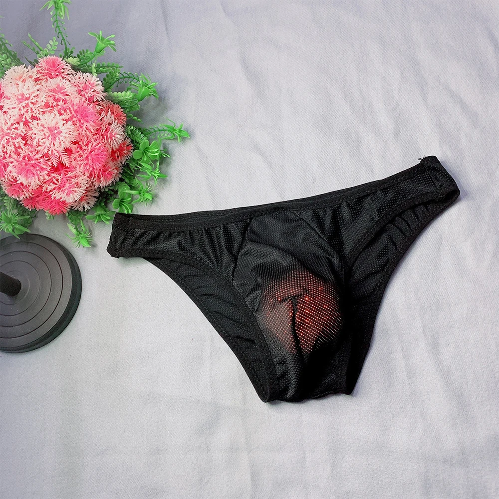 Kleidung Herren Höschen Elastische Mann Höschen Durchsichtig. Spitze Sexy Transparente Atmungsaktive Unterhose Slips Unterwäsche