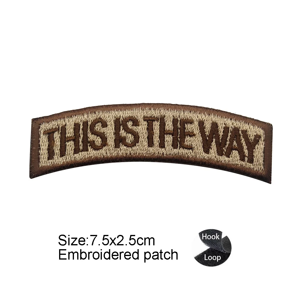 Hot Sell This Is The Way Art Patch Funny Mandalorian Embroidered Magic Armband Bag Accessory Cloth Backpack Patches for Clothing