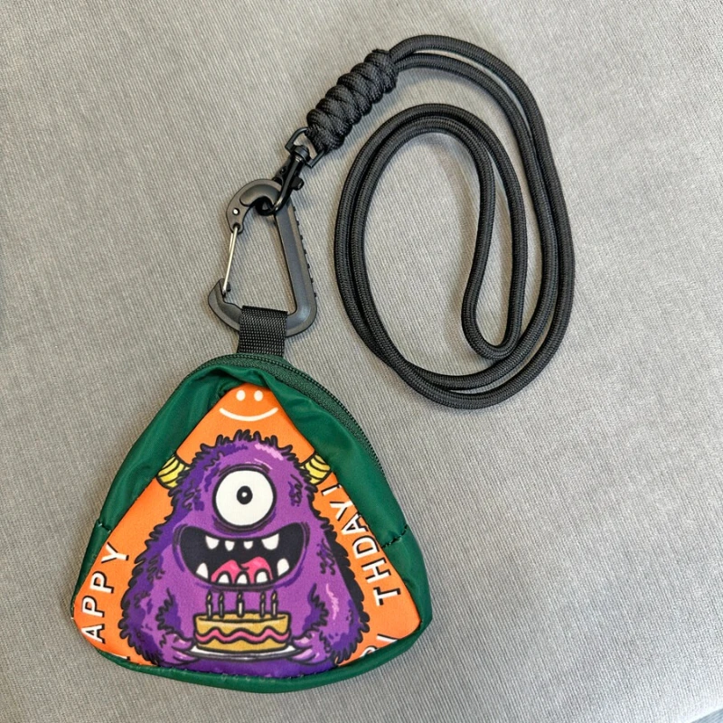 

Корейская мини-сумка на молнии для гарнитуры, портативный чехол для маленьких ключей для монет со шнурком