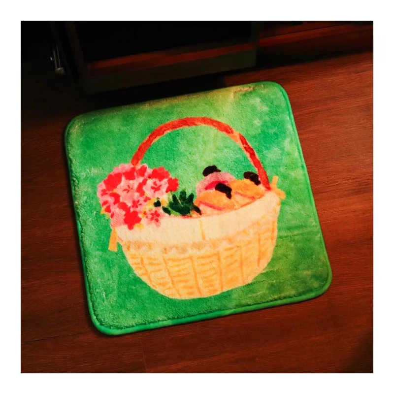 

Simulated cashmere carpet floor cushion Original thickened bedroom blanket Bathroom anti-skid mat Flower basket Shaved ice