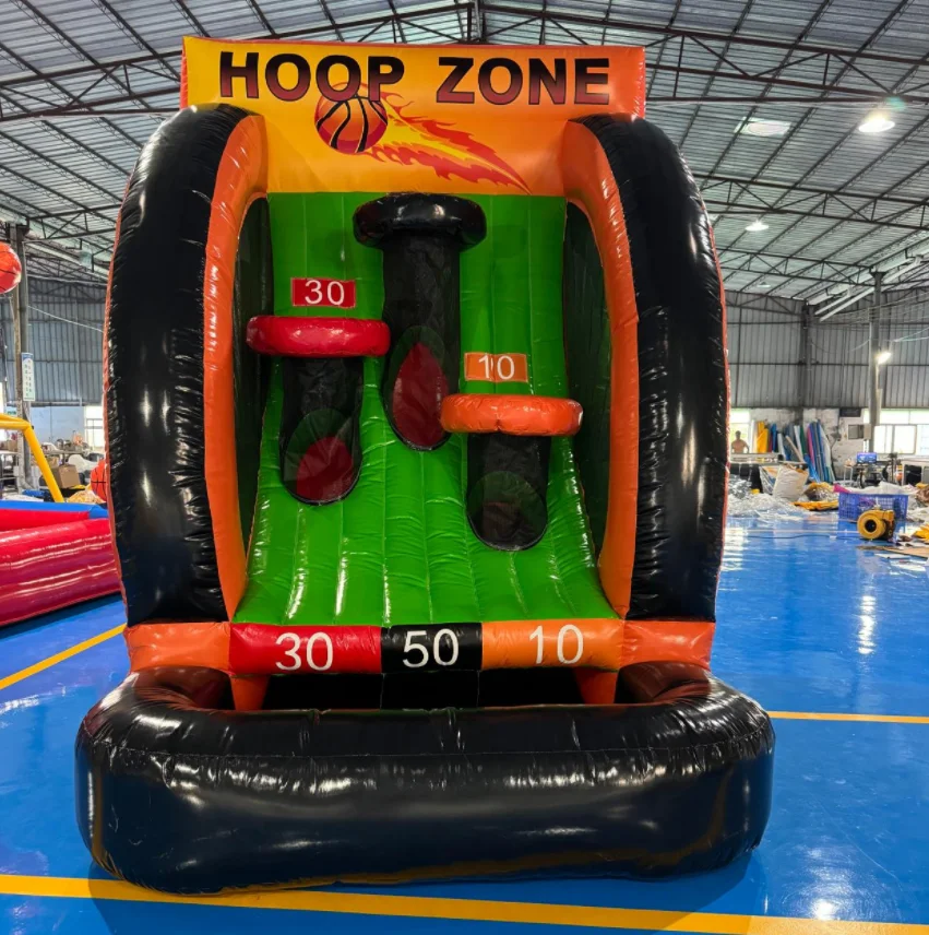 Divertente Parco Giochi Gonfiabile Portatile per Interni ed Esterni, Canestro da Basket Sensoriale per Bambini, Casa Rimbalzante per Feste