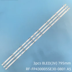 Striscia di retroilluminazione a LED per TV L43M5-5ARU L43M5-4X L43M5-FA l43m5-5ka.ru l43m5-5a RF-FP430005SE30-0801 A5 HV430QUBH10 HV430QUB-H10