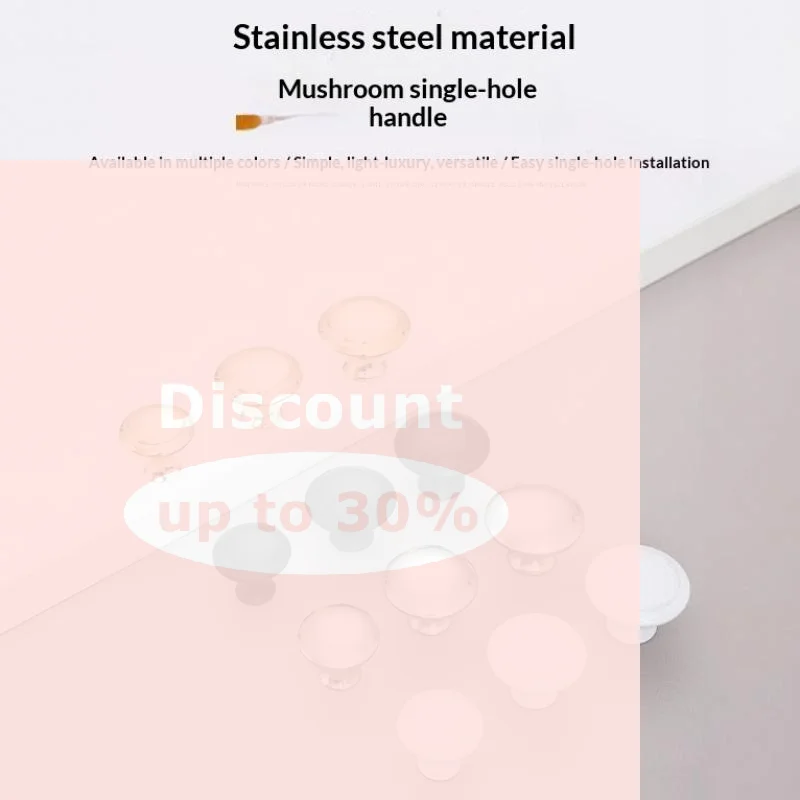 [Single Hole Cabinet Knob Rustproof Stainless Steel Round Drawer Pull Handle for Kitchen Wardrobe Bathroom Furniture Upgrade]