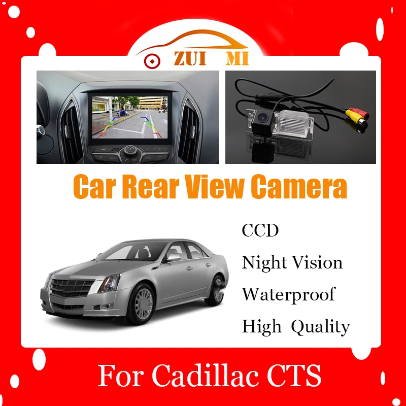 Car Reverse Rear View Camera For Cadillac CTS 2011~2014 Waterproof CCD Full HD Night Vision Backup Parking Camera Dedicated car