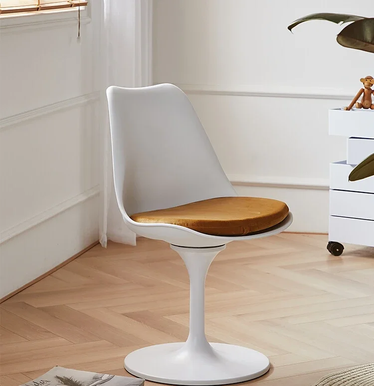 Tulip armless dining chair simple swivel chair Office