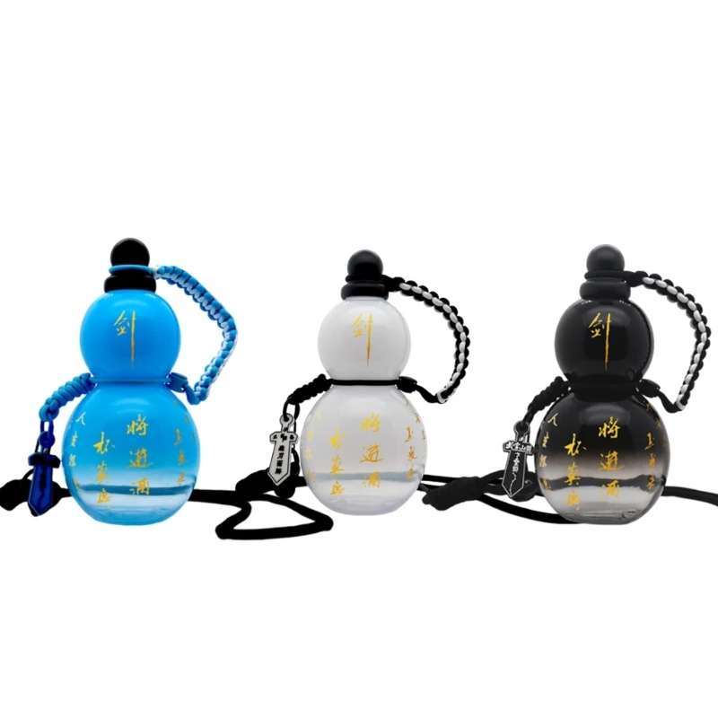 

YY 800ml Gourd Travel Water Bottle with Strap Unique Sports Water Bottles Large Capacity Water Kettle Easy to Use