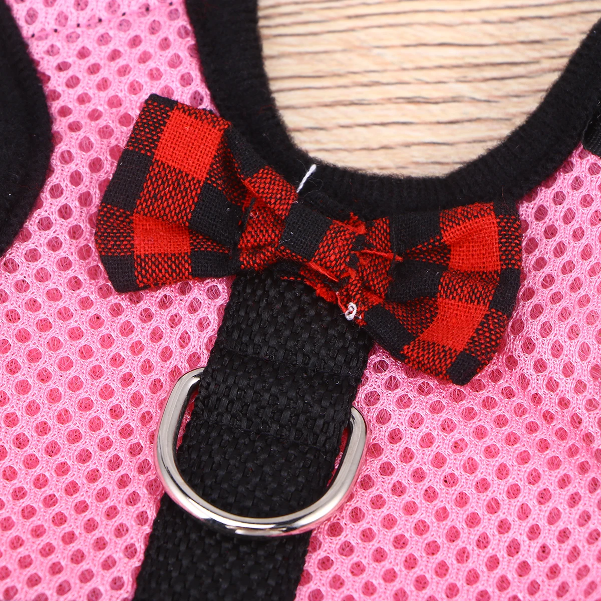 

Pet Harness with Leash M Size for Small Pets Breathable Mesh Vest Comfortable Fit Cute Bow Accents Light Pink Pet Harness