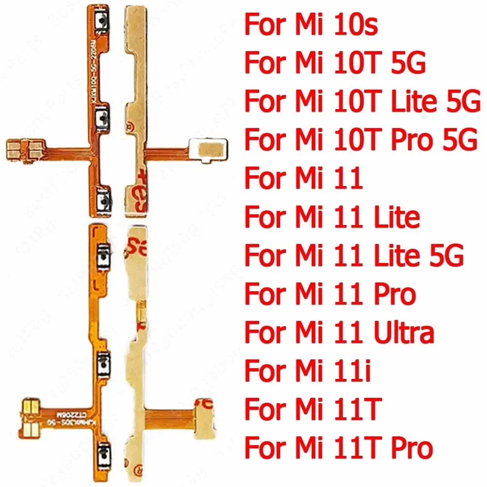 Power On Off Flex For Xiaomi Mi 11 Ultra 11i 11T Pro 10 Lite 10S 10T 5G Volume Key Repair Mute Switch New Replacement Flex Cable