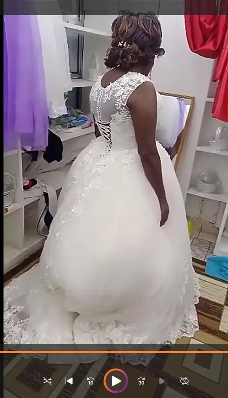 Personnalisé nouveau Style Cap manches grande taille robe De mariée robes De Novia 3D Appliques robe De bal gonflée robe De mariée africaine