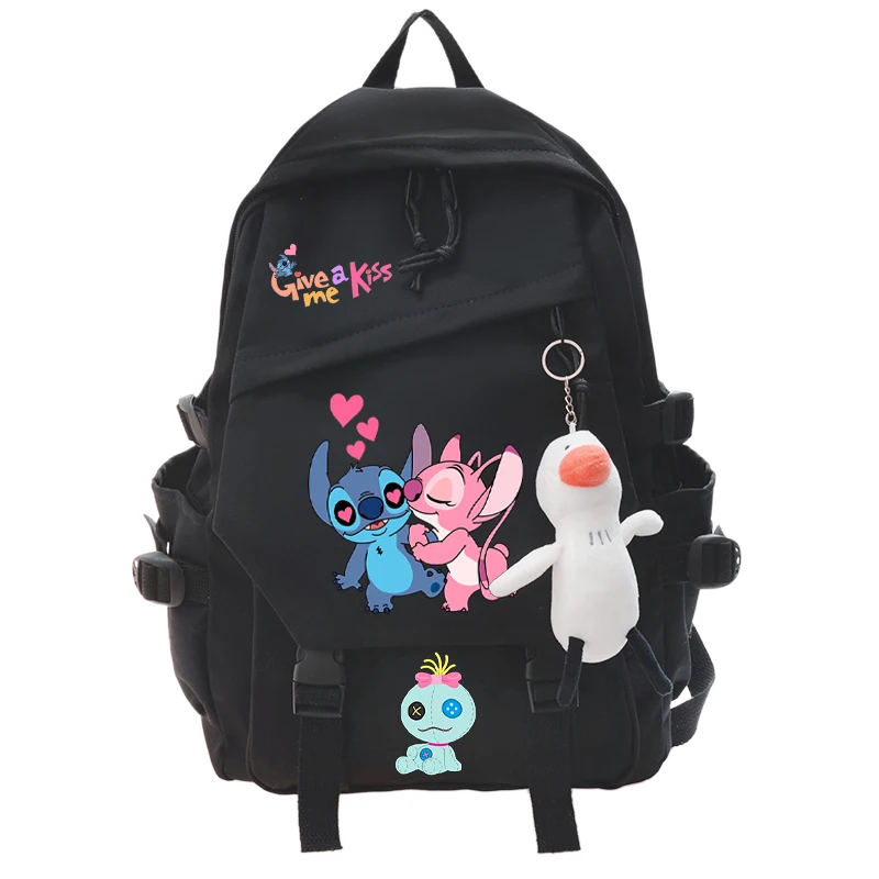 MINISO Disney Stitch Cartoon Peripheral Backpack, Japanese Cute School Bag for Male and Female Students Best Gift for Christmas