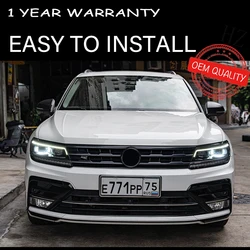 For VW Tiguan L Headlight 2017-2022 Car автомобильные товары LED DRL Hella 5 Xenon Lens Hid H7 VW Tiguan Car Accessories