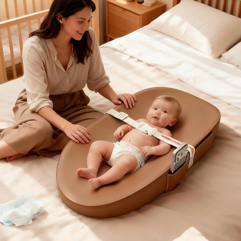 Ergonomic Baby Diaper Changing Pad With Secure Straps Space Saving for Home 425F