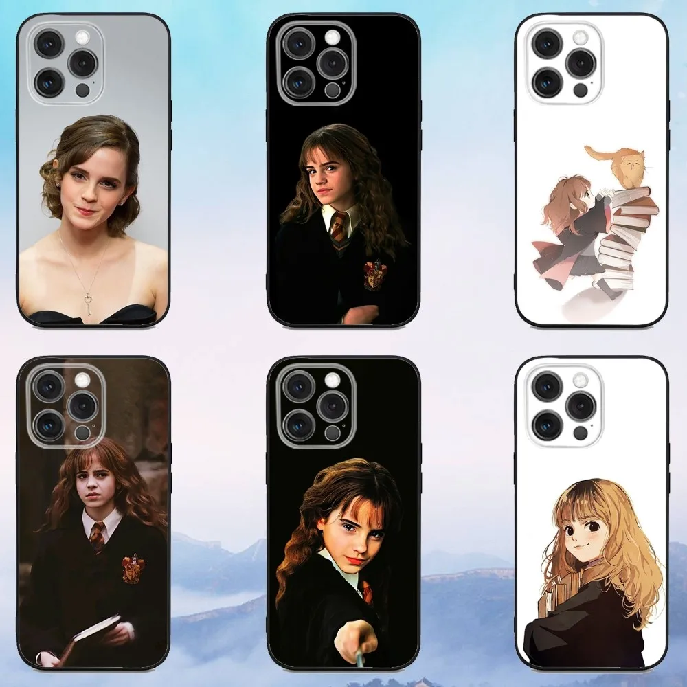 

E-Emma Actor W-Watson Phone Case For iPhone 16e,16,15,14,13,12,11,Pro,X,XS,Max,XR,Plus,Mini Soft Black Cover