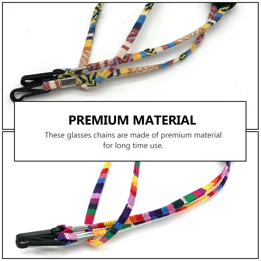 

20pcs Glasses Chain Ethnic Style Neck Strap For Eyewear Retainer Reading Sunglasses Holder Decorative Lanyard Cord