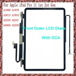For Apple iPad Pro 11 1st 2st A1980 A1979 A2231 A2230 A2013 A1934 A2228 FOR PRO11 Touch Screen Digitizer Sensor Outer Glass Pane