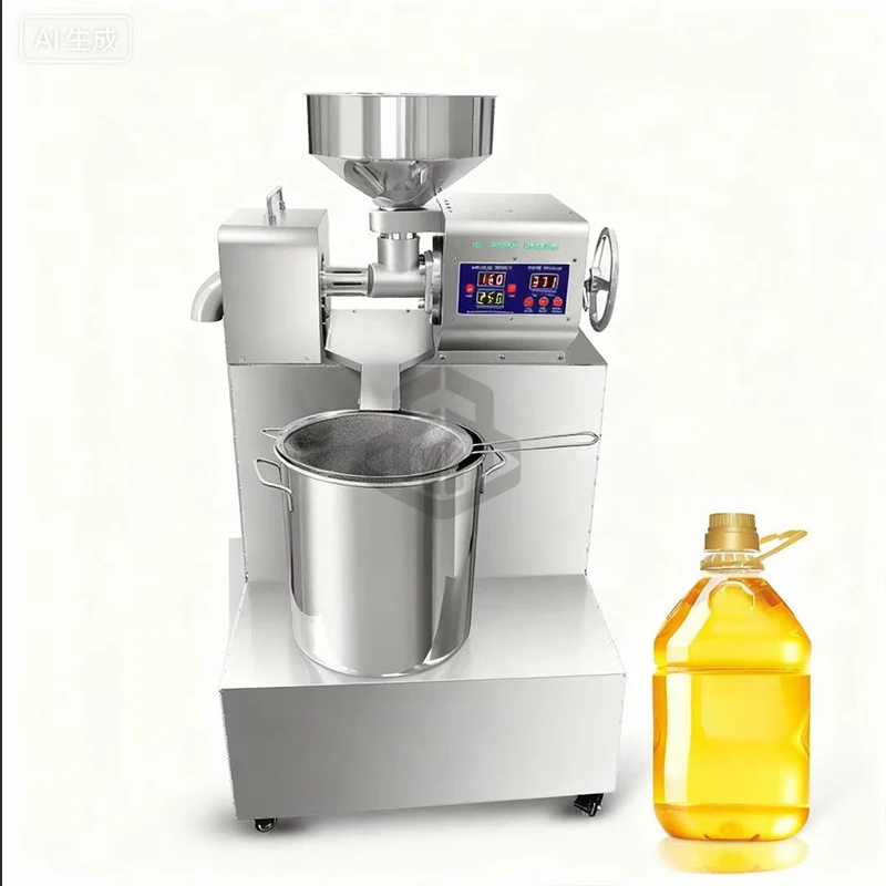 Full Automatic Mini Small Household Home Use Oil Extraction Making Edible Olive Oil Press Machine