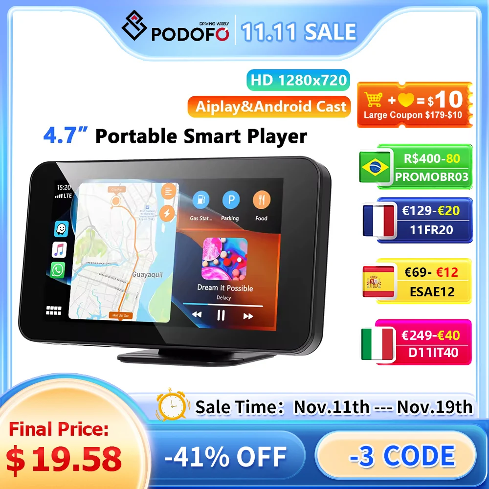 Podofo 4.7'' Car Mo… - image