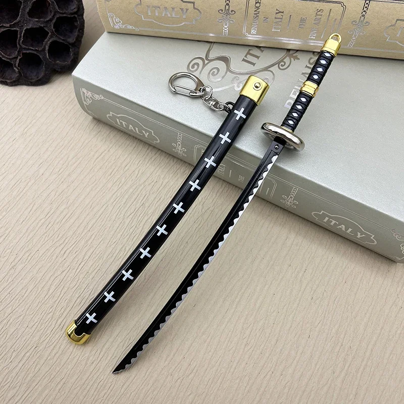 24cm Kikoku Katana Metal Weapon Model One OP Piece Anime Replica Trafalgar D. Water Law 1:6 Action Figure Accessory Toy Ornament