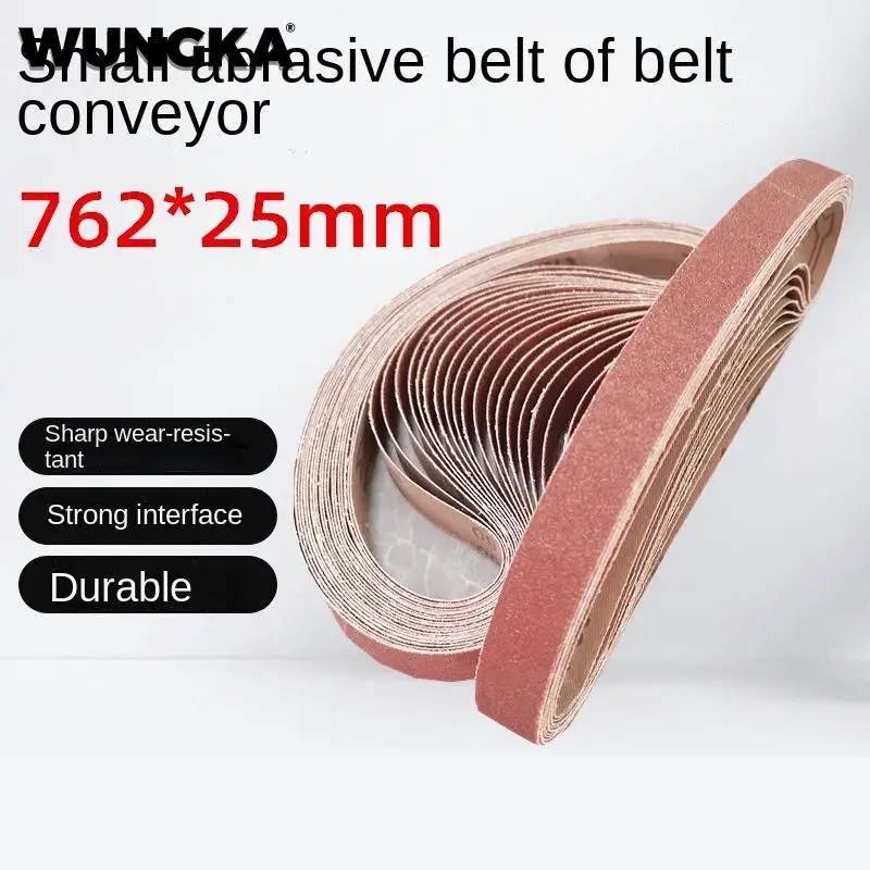 10 pièces nouvelle ceinture Abrasive 762*25 cercle marron corindon bande Abrasive meulage métal travail du bois bureau sable lumière Machine utile